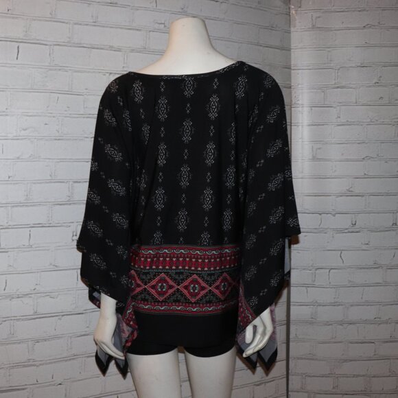 🖤❤️🤍 Ivory Love Blouse · Black & Red Accents · Size M · Elegant Contrast - Picture 7 of 7